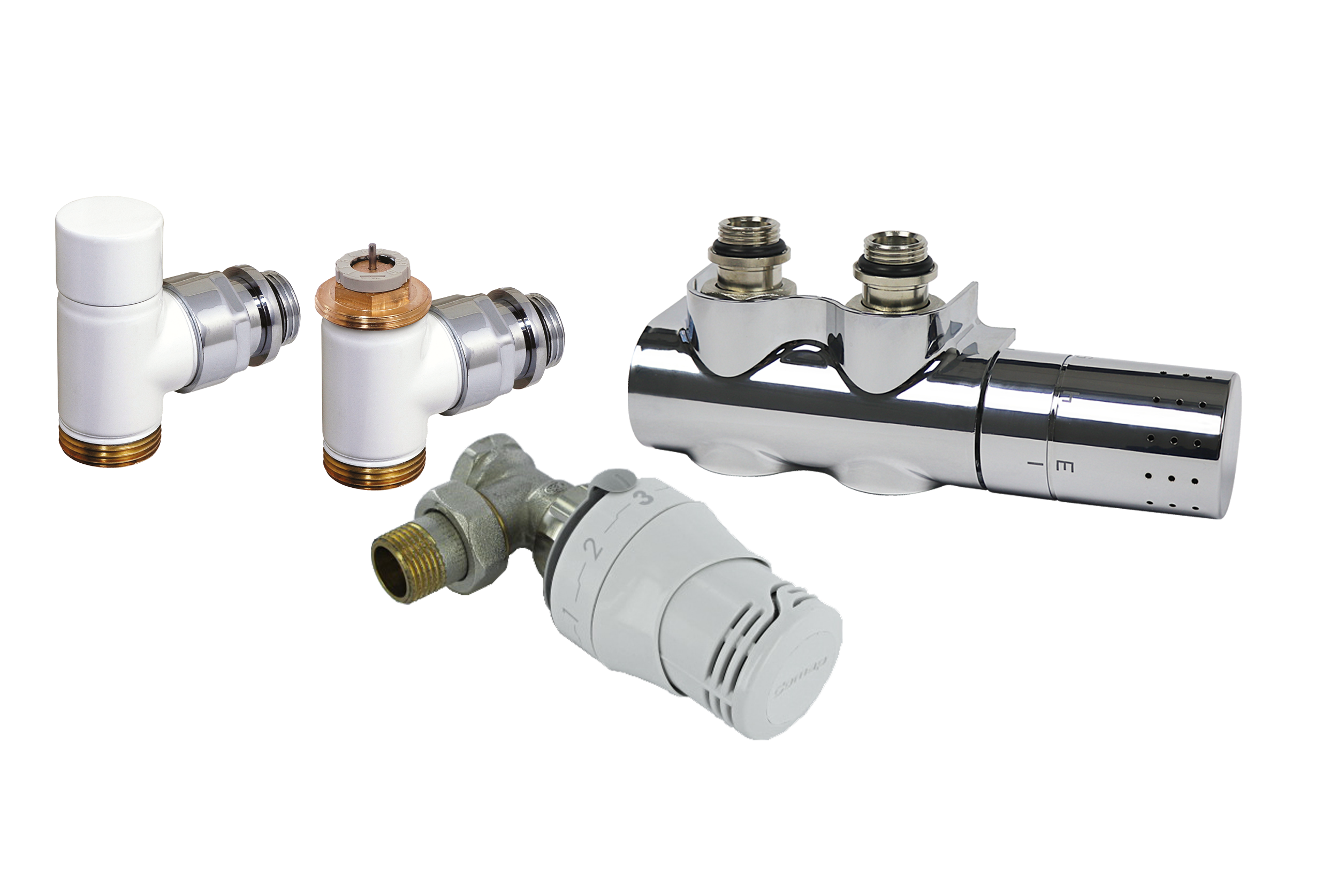 Thermostatic head and valves sets