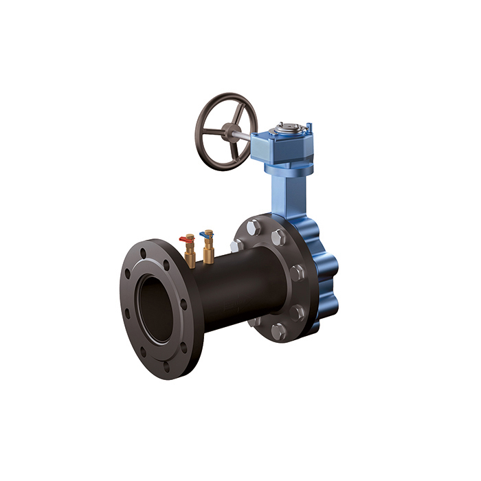 NexusValve Fluctus with flange connection and manual gear