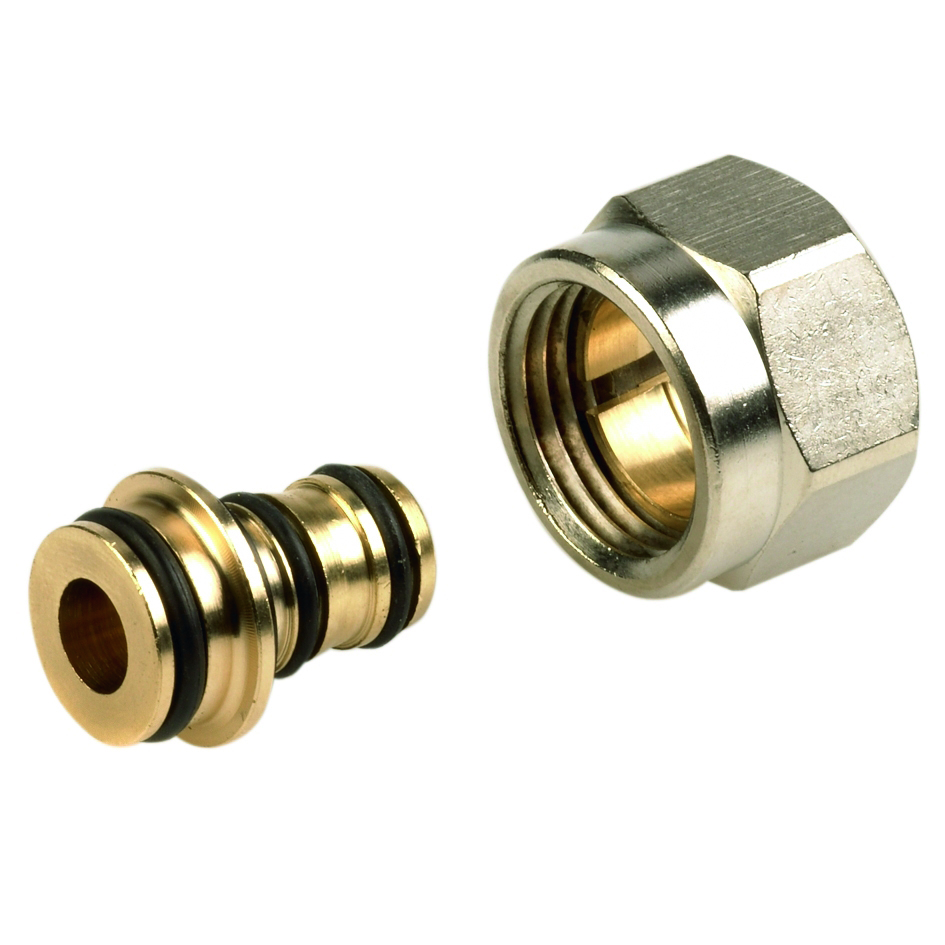 839 - Compression fitting M22 (nickle finish) for multilayer pipes