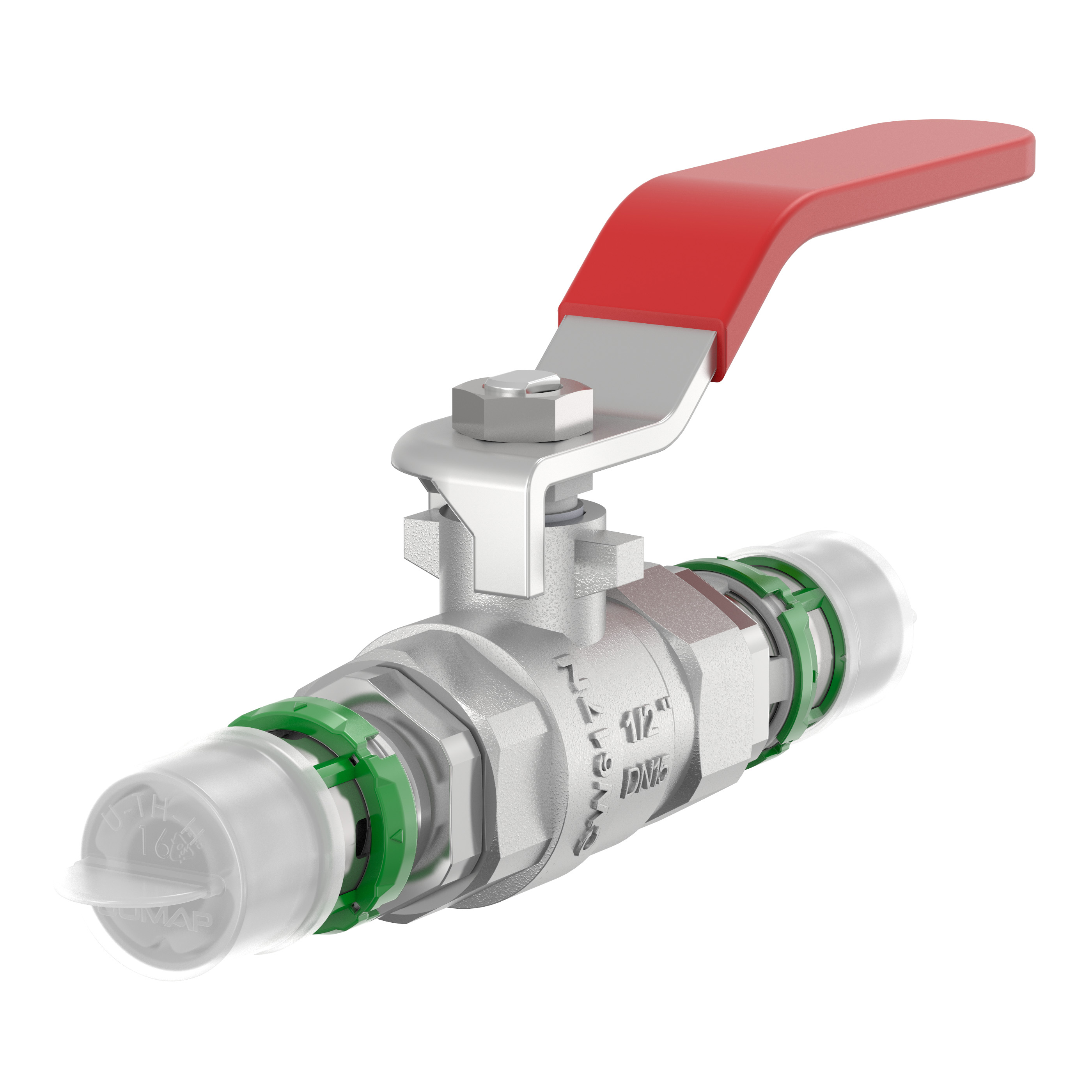 7695W16 Ball valve with MultiSkin connection 16x2